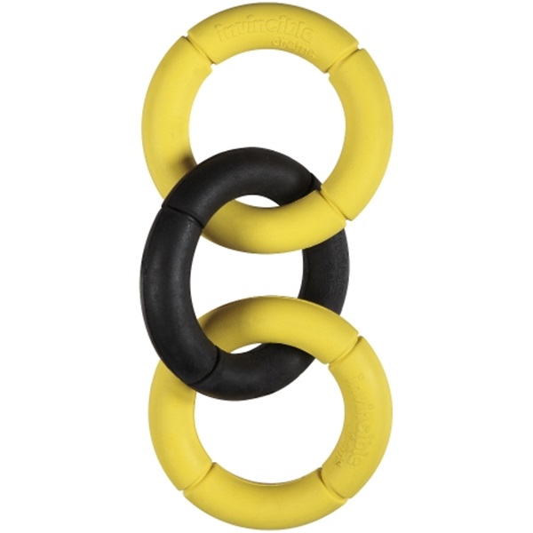 JW 43135 Dog Toy, L, Interactive Toy, Triple Ring, Rubber, Assorted