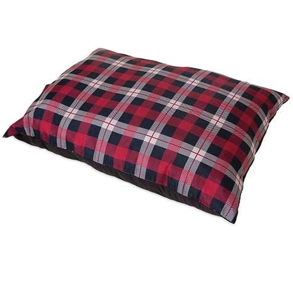 29064 Pet Bed, 27 in L, 36 in W, Rectangle, Plaid Pattern, Polyester Fiber Fill