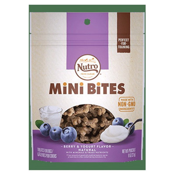 Nutro Mini Bites 792268 Dog Treat, Berry, Yogurt Flavor, 4.5 oz