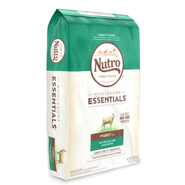 Nutro Wholesome Essentials 10157615 Dog Food, Dry, Rice, Pasture-Fed Lamb Flavor, 30 lb
