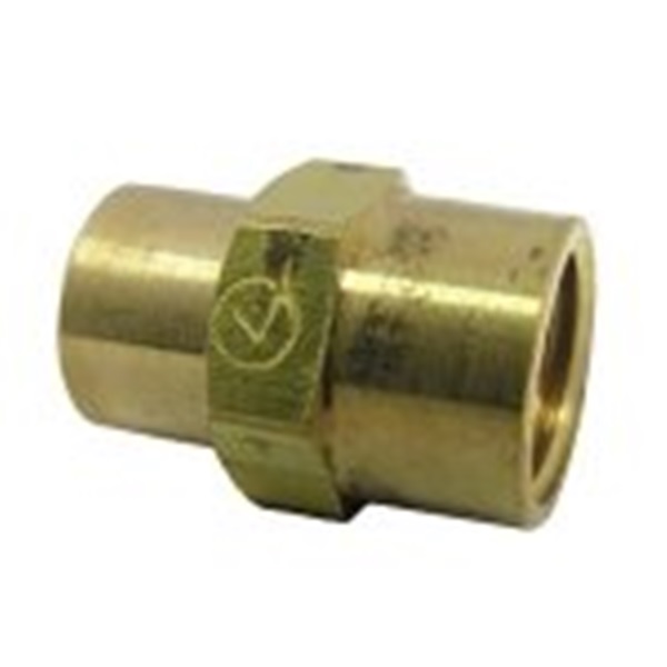 17-9271 Reducing Hex Pipe Bushing, 1/4 x 1/8 in, FPT, Brass