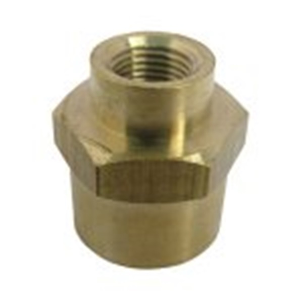 17-9273 Reducing Hex Pipe Bushing, 3/8 x 1/8 in, FPT, Brass