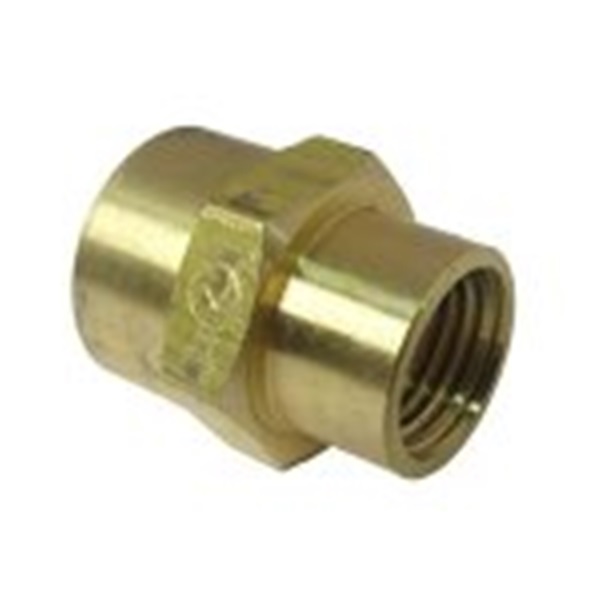 17-9275 Reducing Hex Pipe Bushing, 3/8 x 1/4 in, FPT, Brass