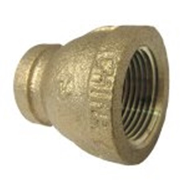 17-9285 Reducing Hex Pipe Bushing, 3/4 x 3/8 in, FPT, Brass