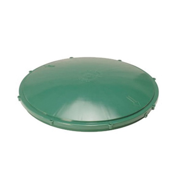 12-RISL-GREEN Domed Riser Lid, Polypropylene, Green, For: Tuf-Tite 12x12-RIS Round Riser