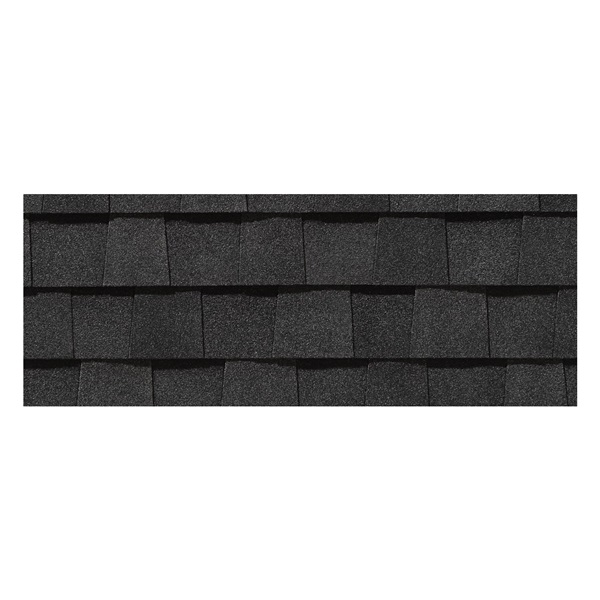 Landmark Series 620399 Shingle, 38-3/4 in L, 13-1/4 in W, Asphalt/Fiberglass, Moire Black