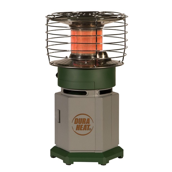 Dura Heat LP10-360 Radiant Heater, 20 lb Tank, Propane, 7500 to 10,000 Btu, 250 sq-ft Heating Area, Gray