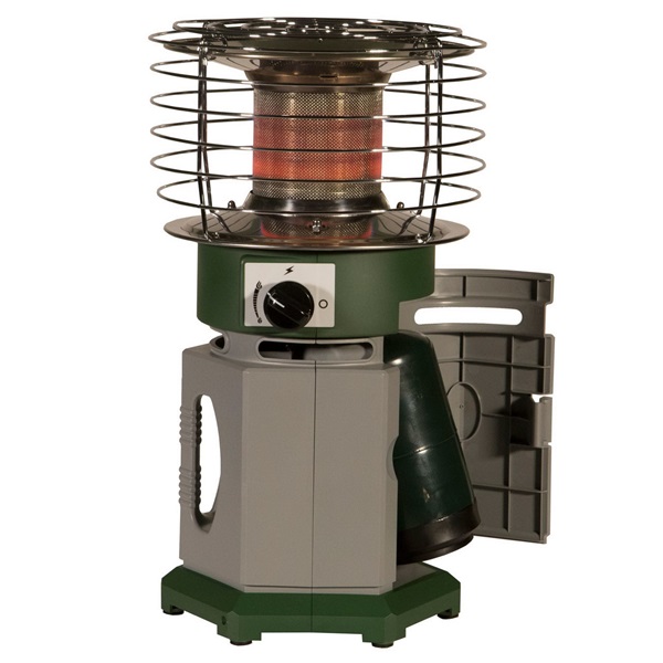 Dura Heat LP10-360 Radiant Heater, 20 lb Tank, Propane, 7500 to 10,000 Btu, 250 sq-ft Heating Area, Gray