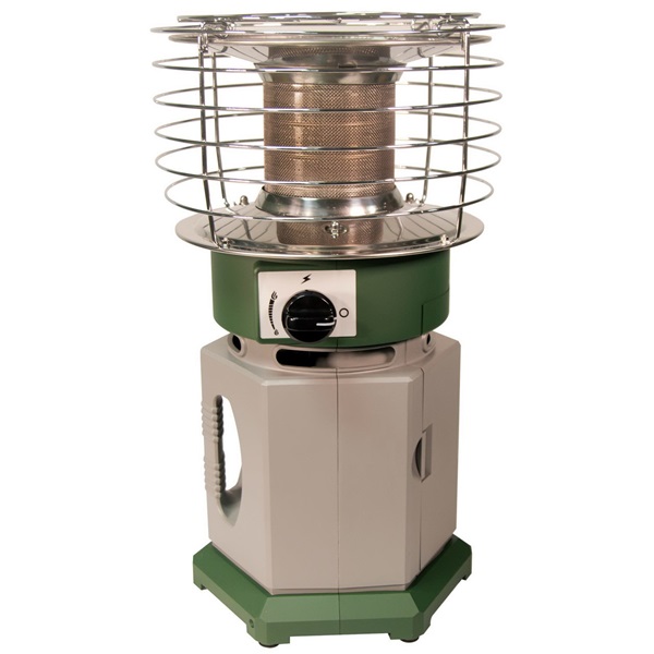 Dura Heat LP10-360 Radiant Heater, 20 lb Tank, Propane, 7500 to 10,000 Btu, 250 sq-ft Heating Area, Gray