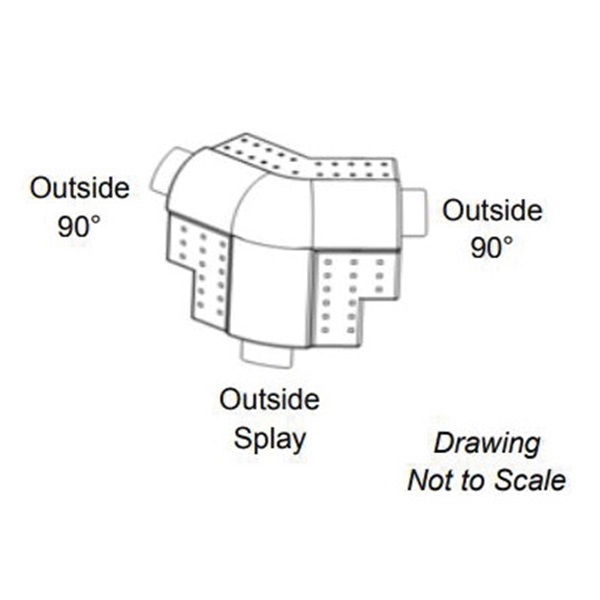 CAP135 3-Way Splay Corner Cap