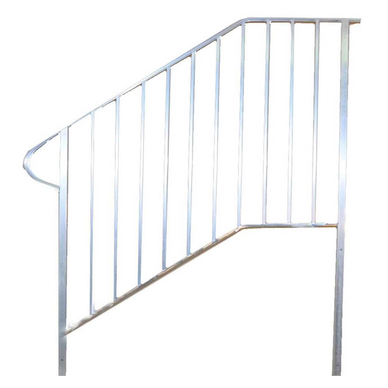 11057SR Step Railing, For: 48 in W x 55 in D x 28 in H Step, Aluminum