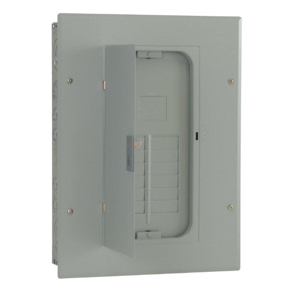 PowerMark Gold TM1212CCU2K Load Center, 125 A, 32 -Space, 22 -Circuit, Main Breaker, Gray