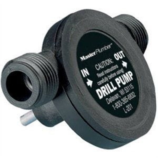Master Plumber Chuckmaster Series 539843 Drill Pump, 3/4 in Inlet, 3/4 in Outlet, 6 gpm