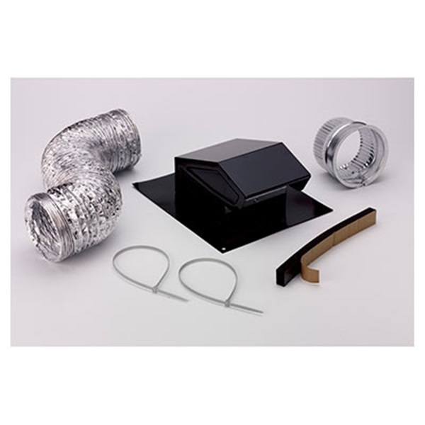 RVK1A Roof Vent Kit, Flexible, Aluminum/Metal/Steel, Black