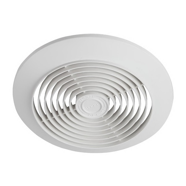 673 Ventilation Fan, 6-1/2 in W, 1 A, 120 V, 60 cfm Air, Steel, White