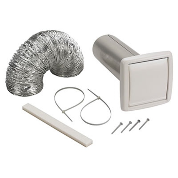 WVK2A Wall Ducting Kit, Flexible, Metal, White