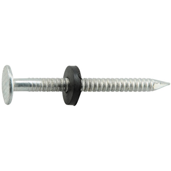 Fas-n-Tite 461451 Roofing Nail, 1-3/4 in L, Flat Head, 10 ga, Steel, 100/PK