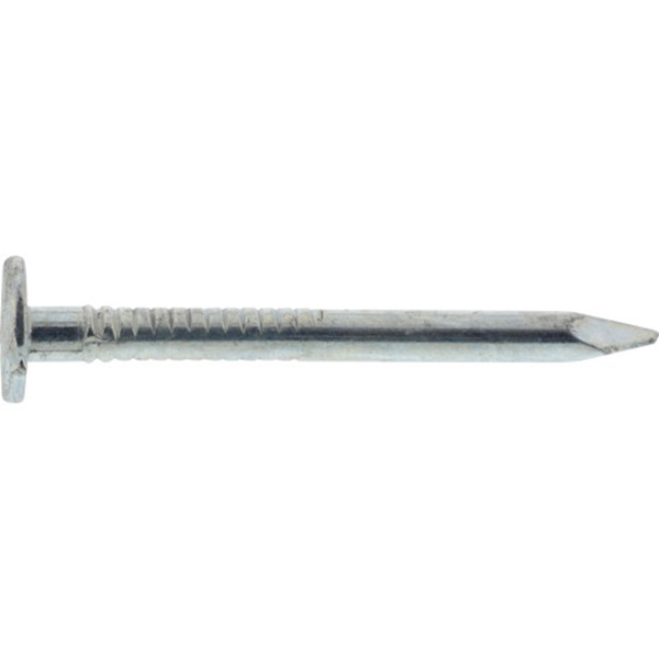 Fas-n-Tite 461460 Roofing Nail, 1-1/2 in L, Flat Head, 11 ga, Steel, Gray, 884/PK