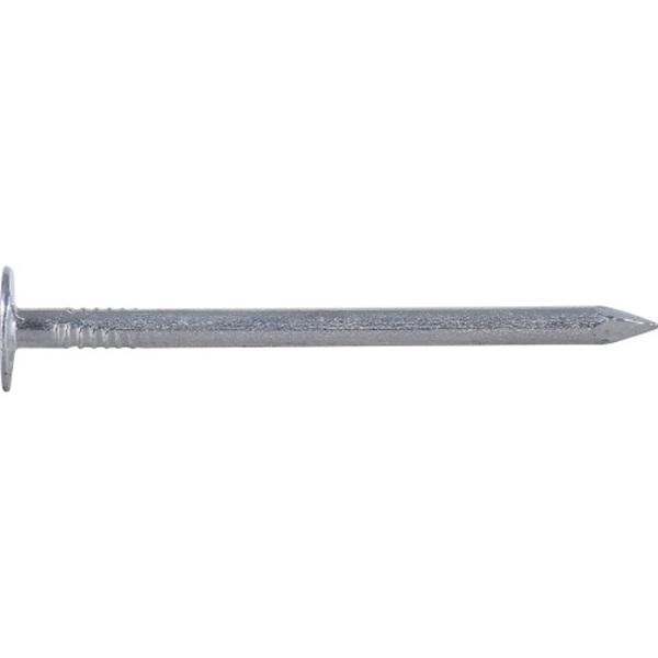 Fas-n-Tite 461464 Roofing Nail, 2 in L, Flat Head, 11 ga, Steel, Gray, 684/PK