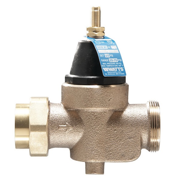Watts LFN45B Series LFN45BM1-U 1/2 Pressure Reducing Valve, 1/2 in, Female Threaded, 25 to 75 psi Adjustment