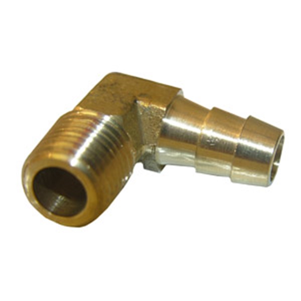 17-7911 Hose Pipe Elbow, 3/8 in, MPT x Barb, Brass