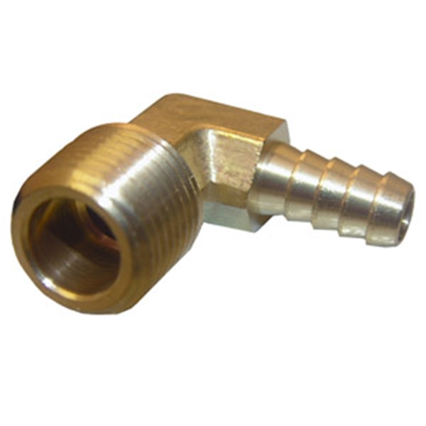 17-7913 Hose Pipe Elbow, 1/2 x 3/8 in, MPT x Barb, Brass