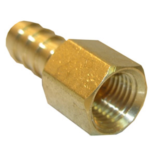 17-7611 Hose Adapter, 1/4 in, FPT, 1/4 in, Barb, Brass