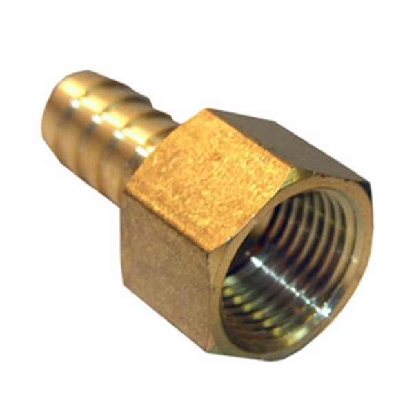 17-7651 Hose Adapter, 1/2 in, FPT, 1/2 in, Barb, Brass