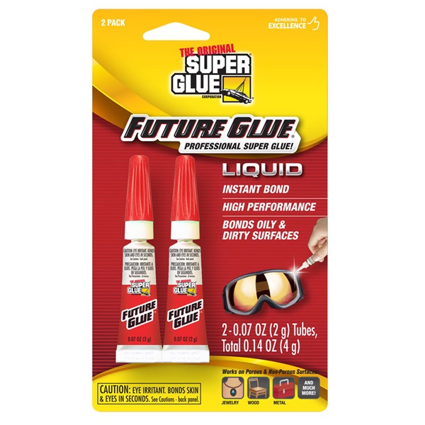 SUPERGLUE CORP Future Glue 00615 TV1 Superglue Corp, Liquid, Characteristic, Clear, 2 g Tube - 3