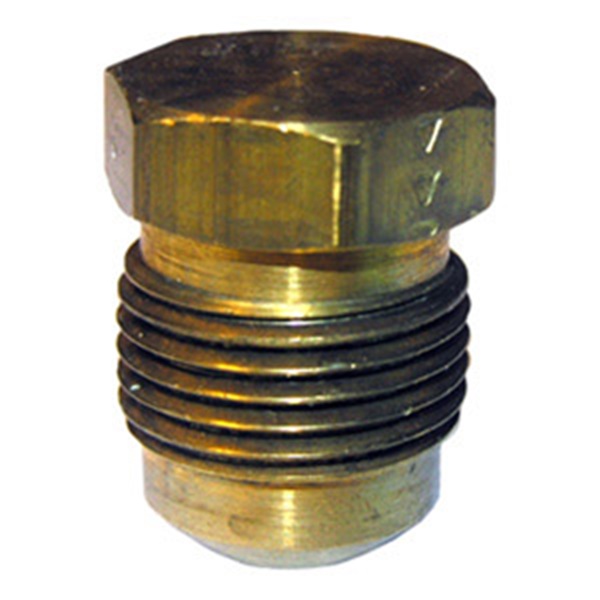 Lasco 17-3911 Pipe Plug, 1/4 in, Male Flare, Brass