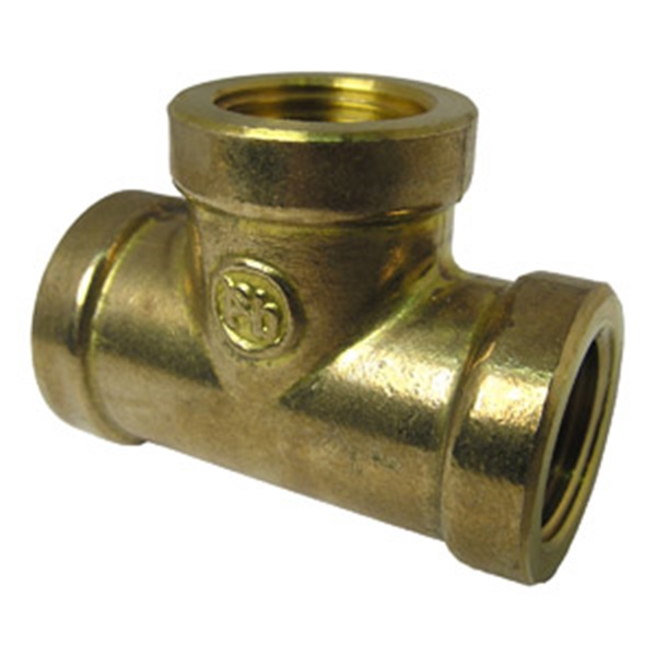 Lasco 17-9109 Pipe Tee, 1/2 in, FIP, Brass, 125 psi Pressure