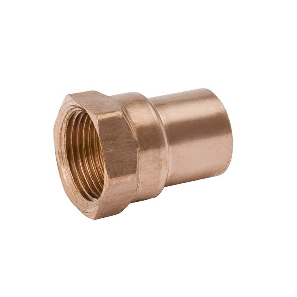 Streamline W 01224 Pipe Adapter, 3/8 x 1/2 in, FPT, Copper, 700 psi Pressure