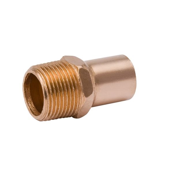 Streamline W 01431 Pipe Adapter, 1/2 in, FTG x MPT, Copper, 700 psi Pressure
