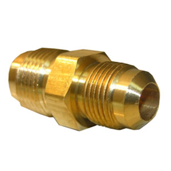 17-4255 Reducing Pipe Union, 5/8 x 1/2 in, Flare, Brass, 150 psi Pressure