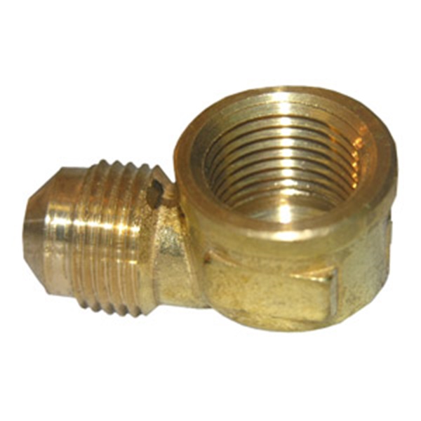 17-5031 Pipe Elbow, 3/8 in, Male Flare x FIP, 90 deg Angle, Brass, 150 psi Pressure