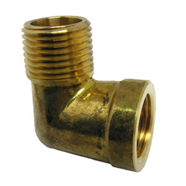 17-9077 Street Pipe Elbow, 1/2 in, FIP x MIP, 90 deg Angle, Brass, 125 psi Pressure