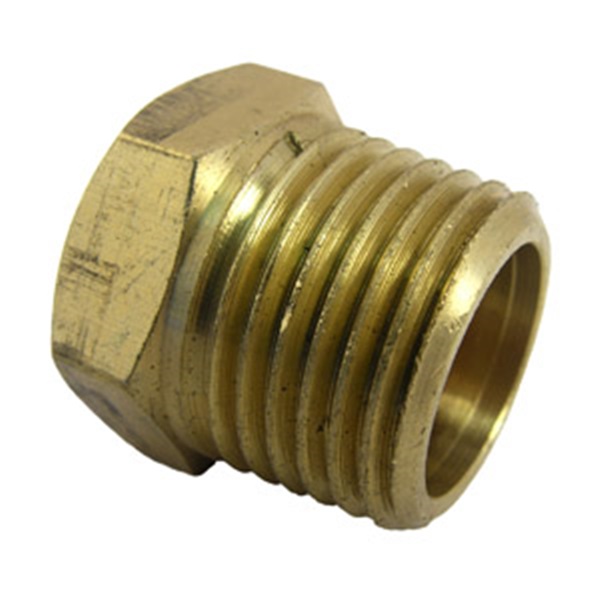 Lasco 17-9169 Pipe Plug, 1/2 in, MIP, Hex Head, Brass