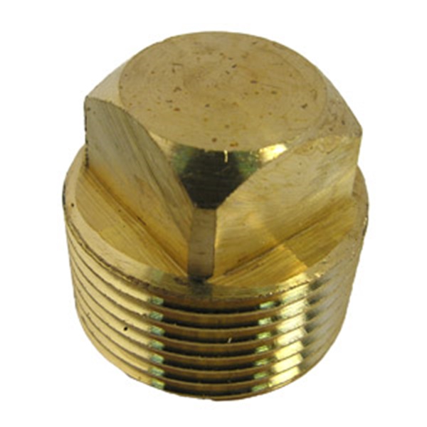 Lasco 17-9181 Pipe Plug, 3/4 in, MIP, Square Head, Brass
