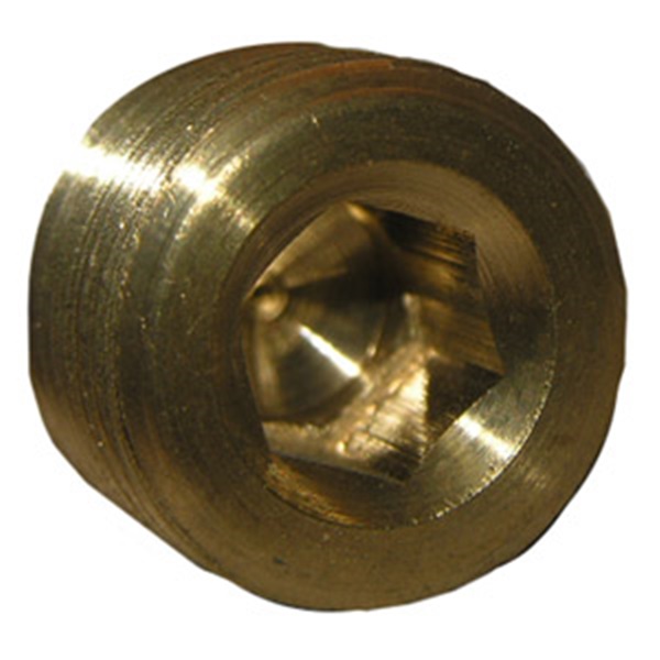 Lasco 17-9195 Pipe Plug, 3/8 in, MIP, Countersunk Head, Brass