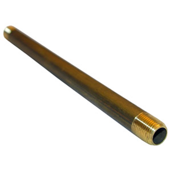 17-9331 Long Pipe Nipple, 1/8 in, MIP, Brass, 125 psi Pressure, 6 in L