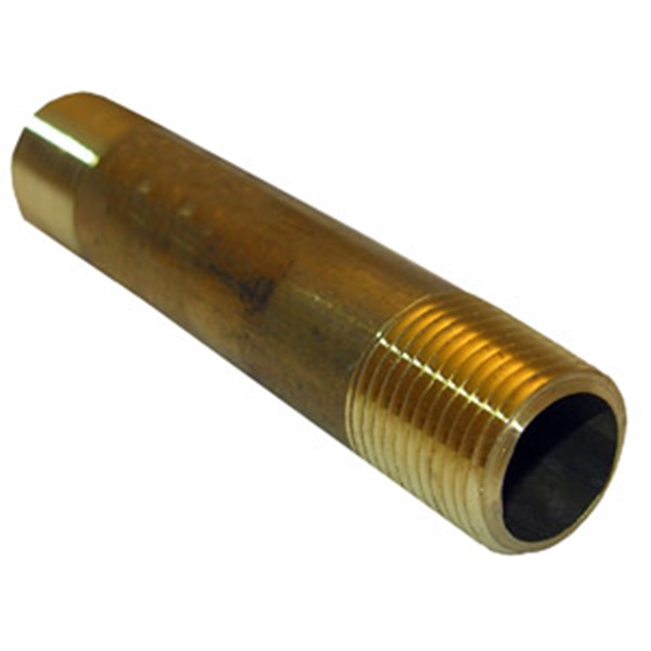 17-9409 Long Pipe Nipple, 3/8 in, MIP, Brass, 125 psi Pressure, 3 in L