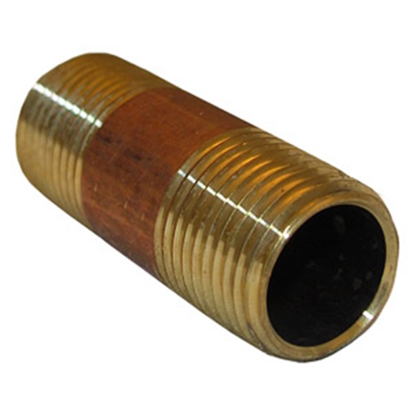 17-9449 Long Pipe Nipple, 1/2 in, MIP, Brass, 125 psi Pressure, 3 in L