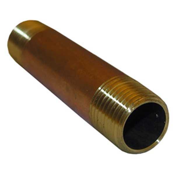 17-9453 Long Pipe Nipple, 1/2 in, MIP, Brass, 125 psi Pressure, 4 in L