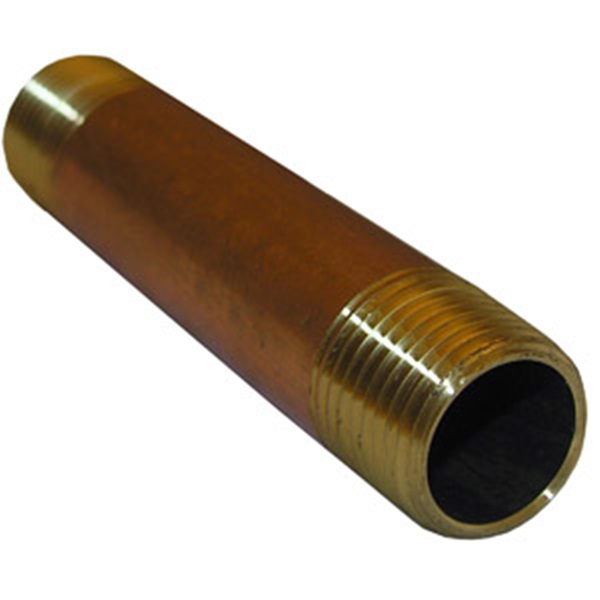 17-9461 Long Pipe Nipple, 1/2 in, MIP, Brass, 125 psi Pressure, 6 in L
