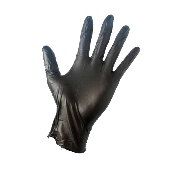 23890-110 Disposable Gloves, L, Nitrile, Powder-Free, Black