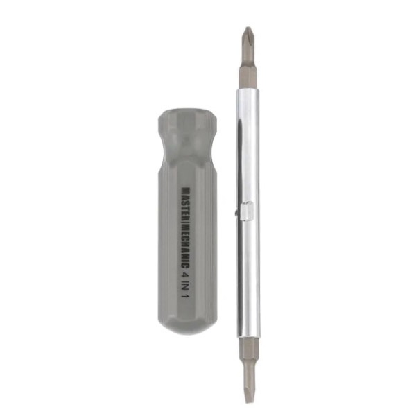 Master Mechanic 578037 Multi-Bit Screwdriver, Includes: #1 Phillips and 3/16 in Slotted Bit