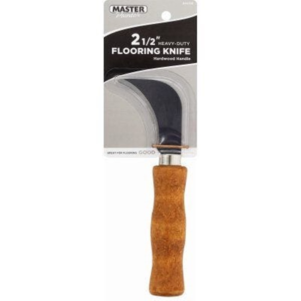 Master Plumber MP LK25 Floor Knife, 2-1/2 in L Blade, Carbon Steel Blade, Wood Handle