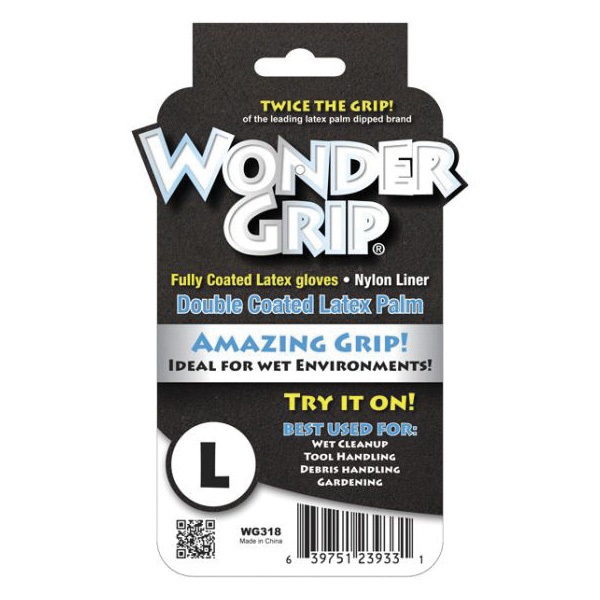 Bellingham Wonder Grip WG318S Liquid-Proof Gloves, S, Knit Wrist Cuff, Natural Rubber Coating, Blue - 2