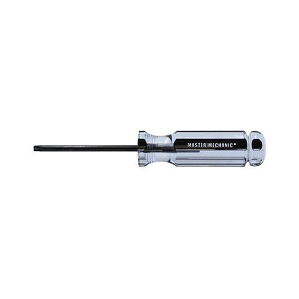 Master Mechanic 103585 Screwdriver, T25 Drive, Torx Drive, 3 in OAL, Cellulose Acetate Handle, Ergonomic, 6-Flute Handle