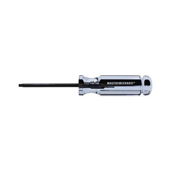 Master Mechanic 103580 Screwdriver, T20 Drive, Torx Drive, 3 in OAL, Cellulose Acetate Handle, Ergonomic, 6-Flute Handle